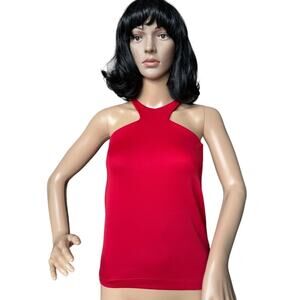Red sexy tight halter top back zipper closing by Splash size small petite